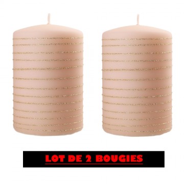 Bougie "ANDALO"10x7 cm Lot de 1 PCS Bougie décoratives ROSE