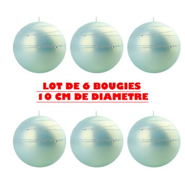 Bougie Ronde "ONYX" diamètre 10 cm  VERT