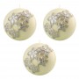 Bougie Ronde "FLEUR" diamètre 10 cm ECRU
