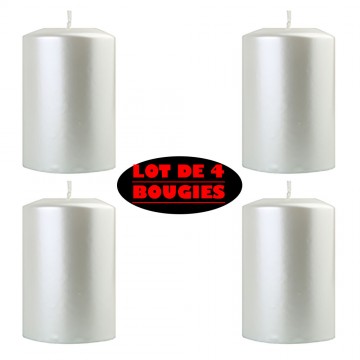 Bougies "OPAL 7x10 cm Bougie décorative BLANC