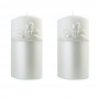 Bougies "ANGELS" 14x7 cm Lot de 2 Bougies décorative BLANC