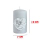 Bougie "AMORE" 10x7 cm Bougie décoratives GRIS