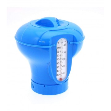 Générique Diffuseur/Ditributeur de Chlore Flottant avec thermomètre intégré Bleu