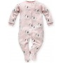 Pyjama une pièce avec pied éléphant Animals Zoo Jungle - Rose - 100 % coton - Taille 68