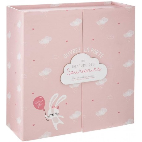 JJA Coffret Naissance Souvenir Porte Nuage Rose