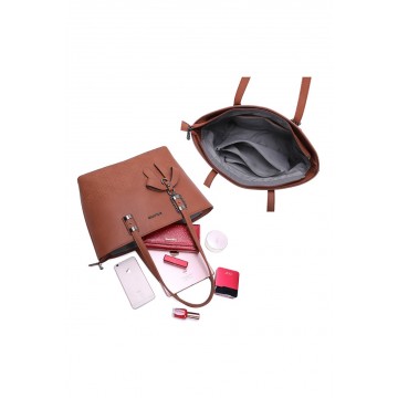 Sac à main femme   + Cadeau surprise, Sac Cabas Femmes PU Cuir ECO Grand Sac a Main Travail Cours Lycee Bandouliere