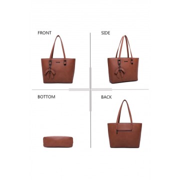 Sac à main femme   + Cadeau surprise, Sac Cabas Femmes PU Cuir ECO Grand Sac a Main Travail Cours Lycee Bandouliere