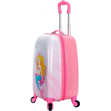 Valise cabine enfant/fille ROSE LOVE PARIS ABS 50X33X20CM