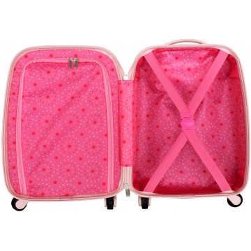 Valise cabine enfant/fille ROSE LOVE PARIS ABS 50X33X20CM