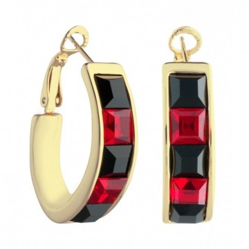 Boucles d'oreilles Plaqué Or - Cristaux Swarovski - Bijoux fantaisie -454C