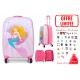 Valise cabine enfant/fille ROSE LOVE PARIS ABS 50X33X20CM