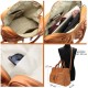 Sac à Main Femme Cuir, Sac en cuir De Vachette - Porte Main / Epaule modèle "So-CITY"