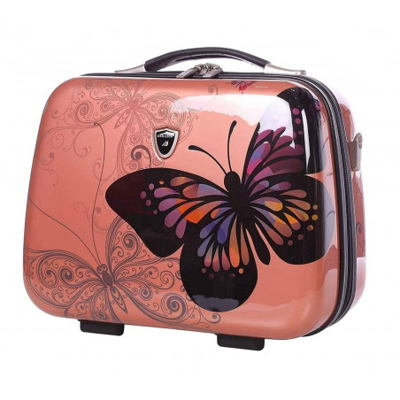 Vanity Case Rigide Rose Gold avec poignée et bandoulière - Madisson.