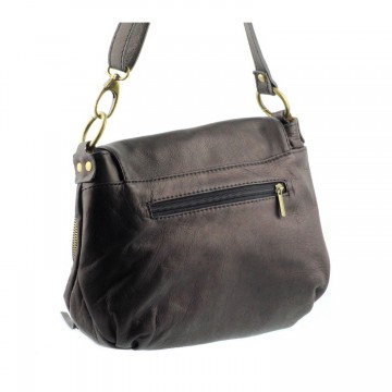 Sac bandoulière Cuir noir PALERME N1086 Sac en cuir PRIX DU WEB