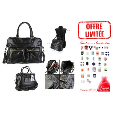 Sac à Main Femme Cuir, Sac en cuir De Vachette - Porte Main / Epaule modèle "So-CITY"