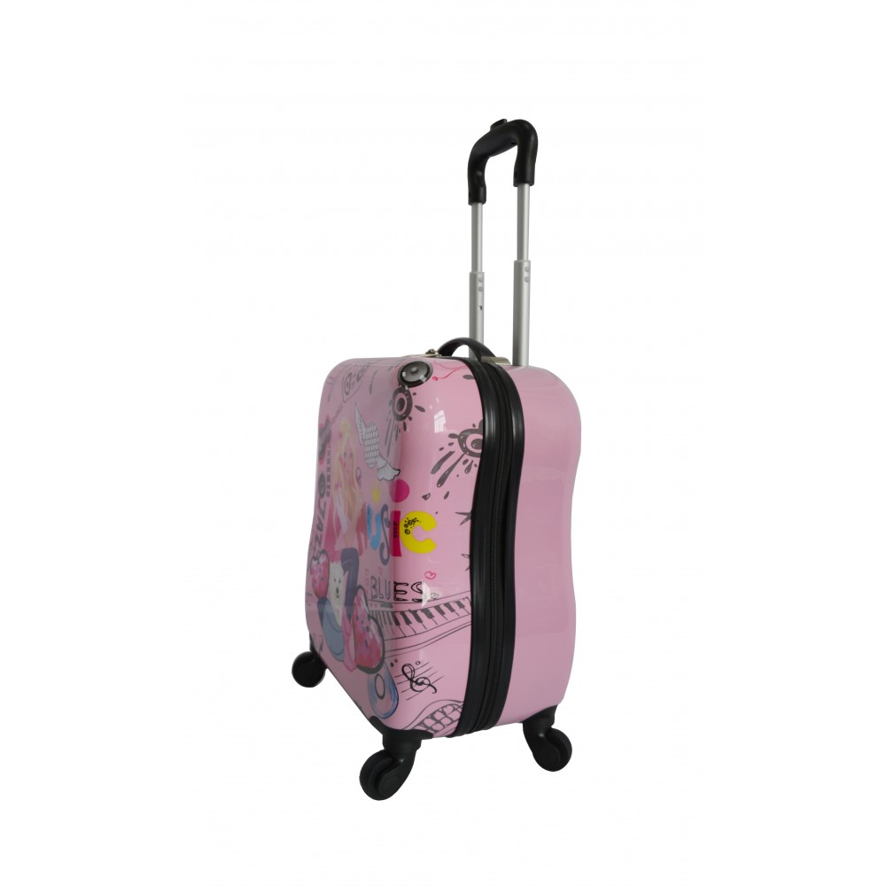 Valise Cabine Enfant 55x35x25 Cm - Design Licorne Blanc, Roulettes, Serrure à Combinaison - Personnalisable, Pour Fille, Voyage - 5