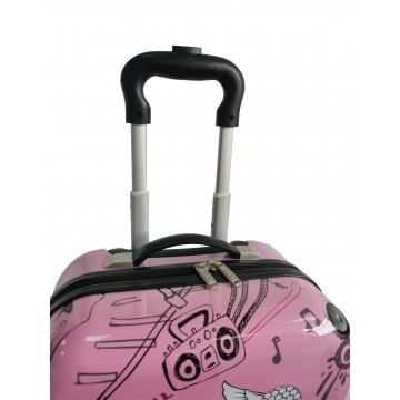 Valise enfant/fille ROSE LOVE PARIS 2031 ABS 50CM