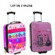 Valise enfant/fille ROSE LOVE PARIS 2031 ABS 50CM