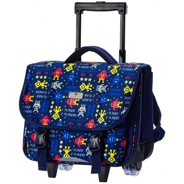 Sac à Dos Cartable à roulettes Bleu AIC-T05241 / 41 cm