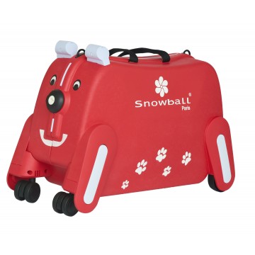 Valise Enfant Type Cabine Polycarbonate/DOG -ROUGE - Type Easyjet - Ryanair