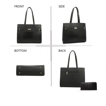 Sac à main femme   + Cadeau surprise, Sac Cabas Femmes PU Cuir ECO Grand Sac a Main Travail Cours Lycee Bandouliere