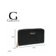 Portefeuille femme, mode & tendance, zip d'oré avec logo Gallantry, Noir N3787