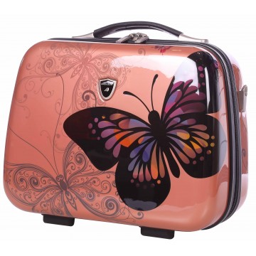 Vanity Case Rigide Rose Gold avec poignée et bandoulière - Madisson.