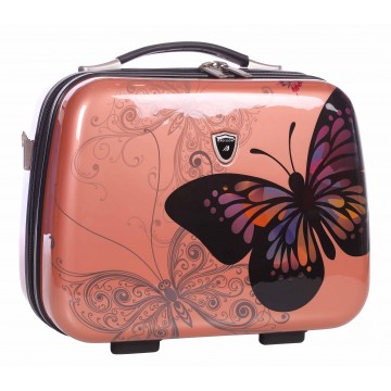 Vanity Case Rigide Rose Gold avec poignée et bandoulière - Madisson.