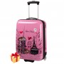 Valise enfant/fille ROSE LOVE PARIS 2031 ABS 50CM + Cadeau surprise