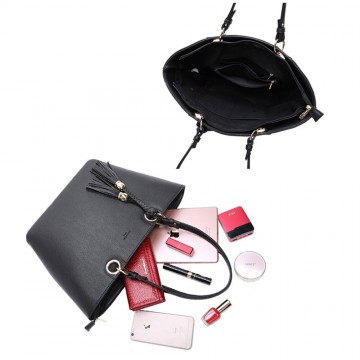 Sac à main femme   + Cadeau surprise, Sac Cabas Femmes PU Cuir ECO Grand Sac a Main Travail Cours Lycee Bandouliere
