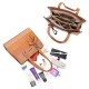 Sac à main femme   + Cadeau surprise, Sac Cabas Femmes PU Cuir ECO Grand Sac a Main Travail Cours Lycee Bandouliere