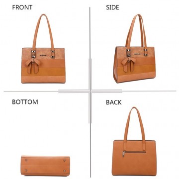 Sac à main femme   + Cadeau surprise, Sac Cabas Femmes PU Cuir ECO Grand Sac a Main Travail Cours Lycee Bandouliere