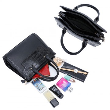 Sac à main femme   + Cadeau surprise, Sac Cabas Femmes PU Cuir ECO Grand Sac a Main Travail Cours Lycee Bandouliere