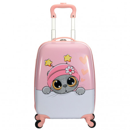 Valise enfant/fille ROSE LOVE PARIS 2031 ABS 50CM