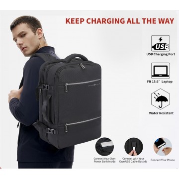 Sac à dos ordinateur à roulettes Trolley Business Line 17 pouces noir 47x21