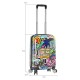 Valise Cabine Madisson Print Miami Beach 55 cm violet AIC-96820K