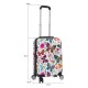 Valise cabine enfant/fille ROSE LOVE PARIS ABS 50X33X20CM