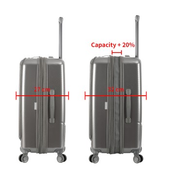 Valise  Cabine- 100% Polycarbonate 67X45X27 Gris