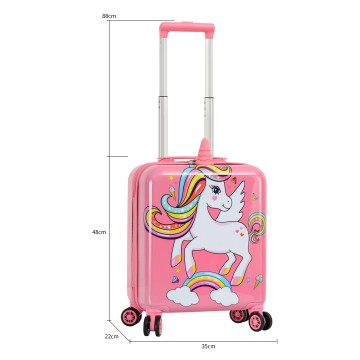 Valise enfant/fille ROSE LOVE PARIS 2031 ABS 50CM