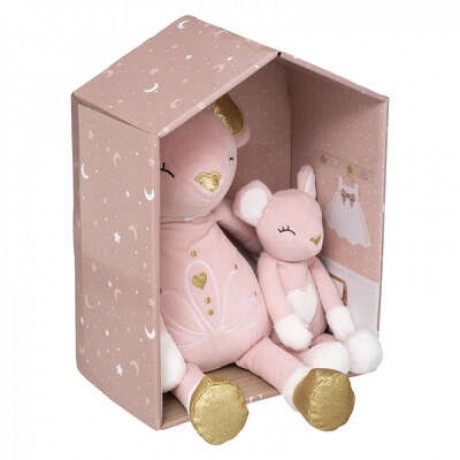Peluche souris maman bebe, multicolore Peluche souris maman bebe, multicolore