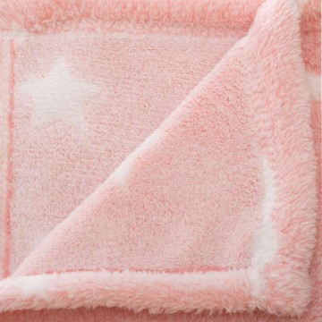 Plaid phospho rose 125x150, rose clair