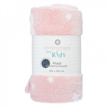 Plaid phospho rose 125x150, rose clair