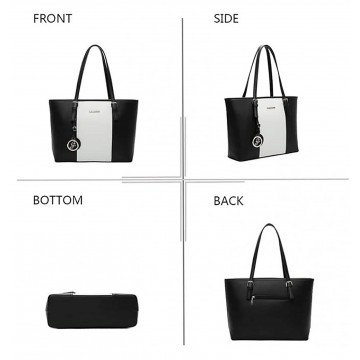 Sac à main femme  + Cadeau surprise, Sac Cabas Femmes PU Cuir ECO Grand Sac a Main Travail Cours Lycee