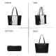 Sac à main femme  + Cadeau surprise, Sac Cabas Femmes PU Cuir ECO Grand Sac a Main Travail Cours Lycee