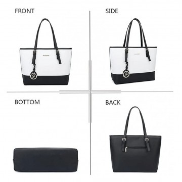 Sac à main femme  + Cadeau surprise, Sac Cabas Femmes PU Cuir ECO Grand Sac a Main Travail Cours Lycee