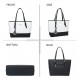 Sac à main femme  + Cadeau surprise, Sac Cabas Femmes PU Cuir ECO Grand Sac a Main Travail Cours Lycee