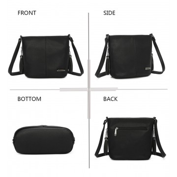 Gallantry Sac Bandoulière Femme, Porté Epaule, + Cadeau surprise  20 cm NOIR