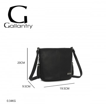 Gallantry Sac Bandoulière Femme, Porté Epaule, + Cadeau surprise  20 cm NOIR