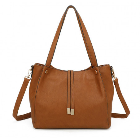 Gallantry by OLIVIA - Sac à Main Femme + Cadeau Surprise, Sac Cabas Femmes PU Cuir ECO camel