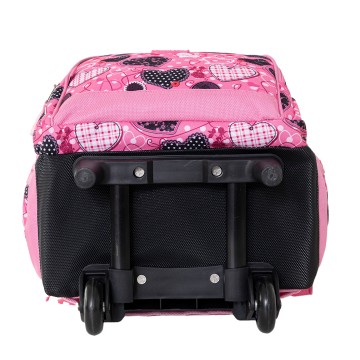 Sac à dos Cartable à roulettes Pois 41 cm Sac scolaire Adapté du CE2 jusqu'au Collège